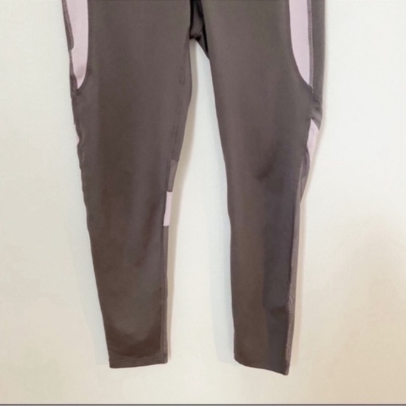Z by Zella Mesh Calf 7/8 Leggings Athletic Yoga Workout Size Small Gray/ pink - Picture 3 of 9